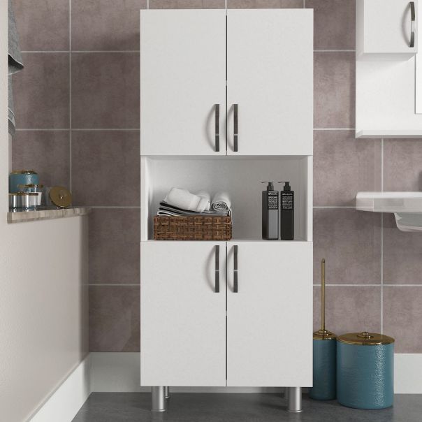 HANAH HOME Ormar za kupatilo Wiliam, bela - 756FRN3901