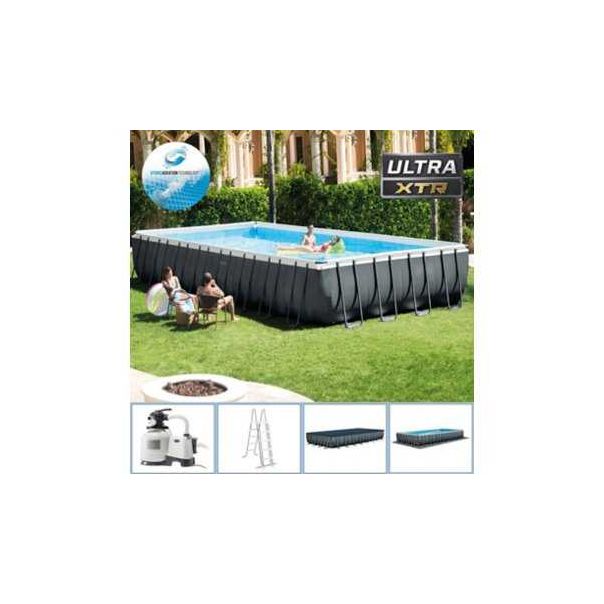 INTEX Bazene sa čeličnom konstrukcijom i peščanom pumpom 9.75x4.88x1.32m Ultra XTR Rectangular Frame - 75991