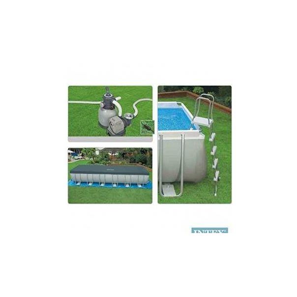 INTEX Bazene sa čeličnom konstrukcijom i peščanom pumpom 9.75x4.88x1.32m Ultra XTR Rectangular Frame - 75991