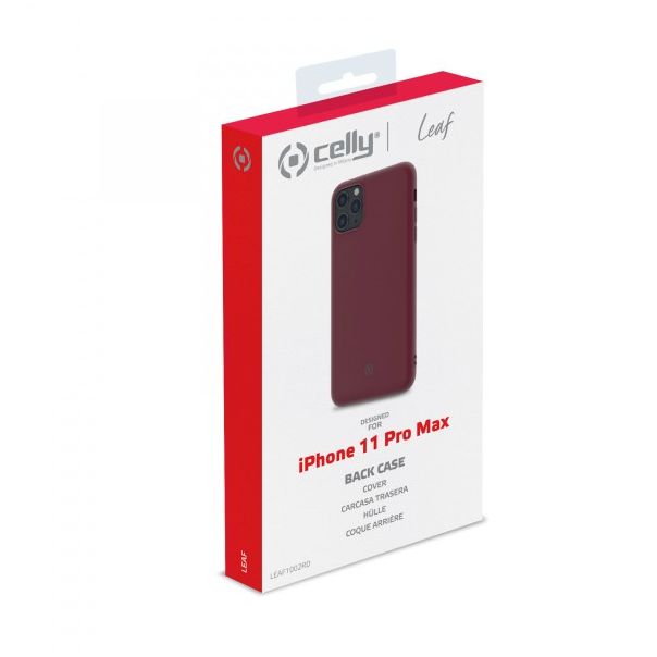 CELLY Maska LEAF za iPhone 11 PRO MAX, cvrvena - LEAF1002RD
