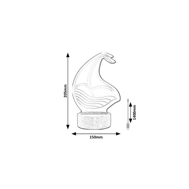 Rabalux Stona lampa Akali LED 2W bukva (76001) - 76001