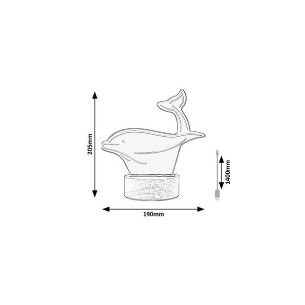 Rabalux Stona lampa Akali LED 2W bukva (76002) - 76002