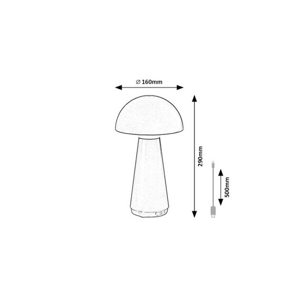 Rabalux Stona lampa Ishtar LED 3W mat crno (76007) - 76007