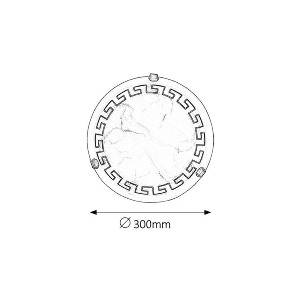 Rabalux Plafonjera Etrusco E27 1x MAX 60W belo staklo - alabaster (7648) - 7648