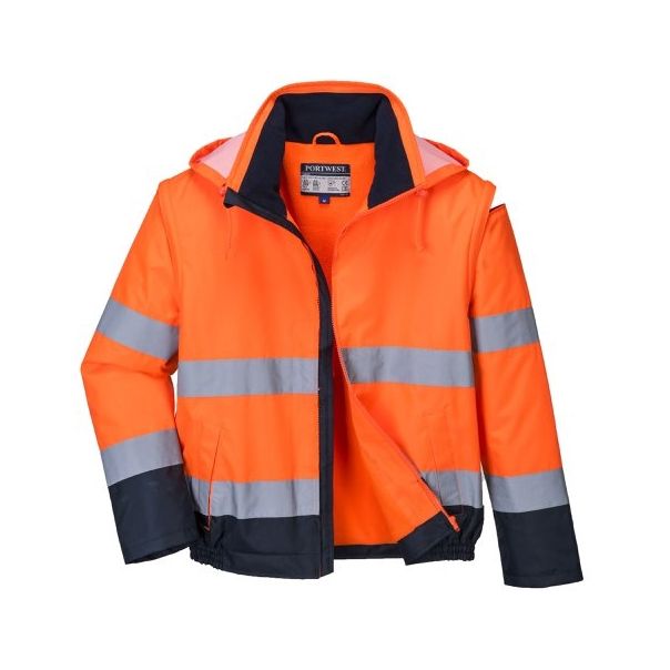 PORTWEST Radna jakna Pilot C464 HiVi 2u1 Contrast Essential Lite, narandžasta - 65136-1