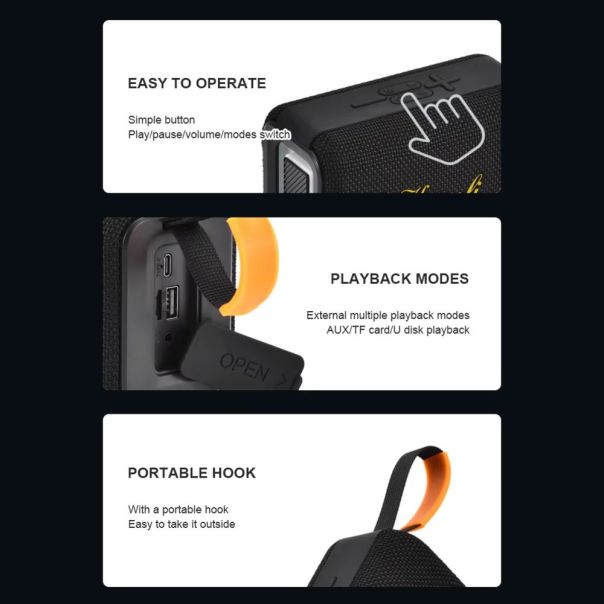 Bluetooth zvucnik Kisonli T11 5W sivi - 225269