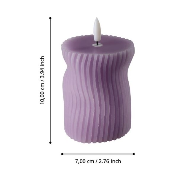 EGLO Sveća od voska na baterije Otobe, ljubičasta - 422447
