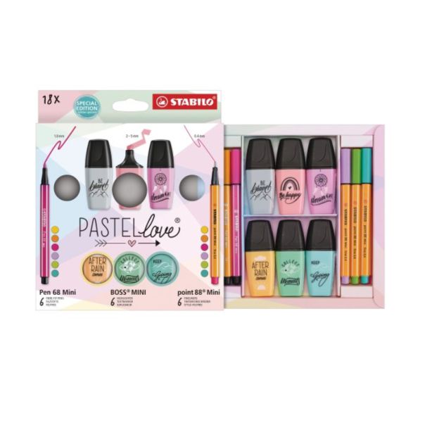 STABILO Pastel love, mini, Kreativni set 1/18 - 77-5-8-5