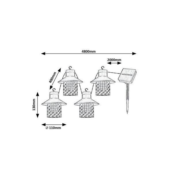 Rabalux Solarna rasveta Ximpu LED 01W crna (77003) - 77003