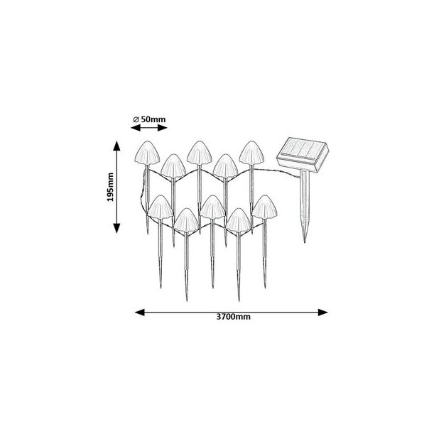 Rabalux Solarna rasveta Skadar LED 2W crna (77007) - 77007