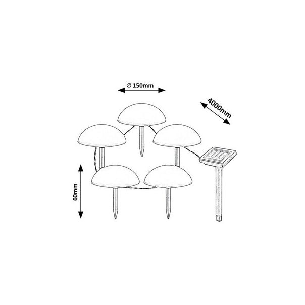 Rabalux Solarna rasveta Treppio LED 1W crna (77008) - 77008