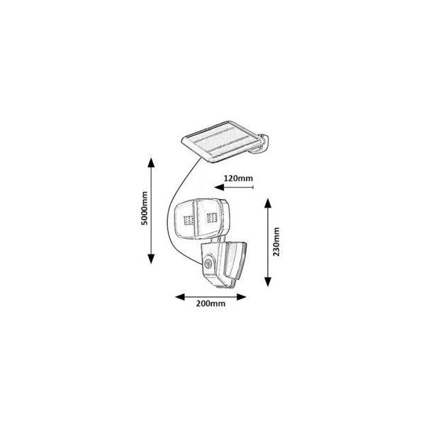 Rabalux Solarna rasveta Zlarin LED 12W crna (77012) - 77012-1