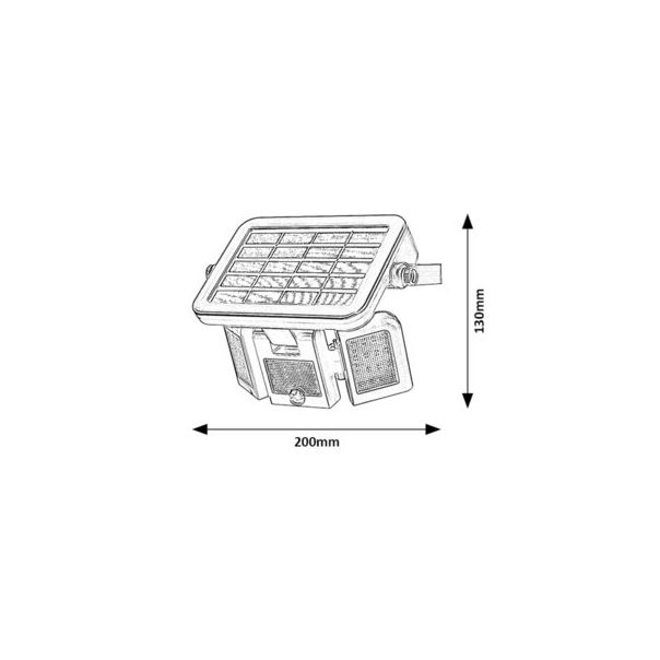Rabalux Solarna rasveta Lihull LED 96W crna (77020) - 77020