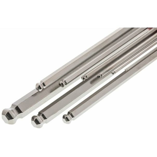 Set dugih L-ključeva sa kugličnom glavom Bondhus HEX 1,5 - 10,0 77099 9 kom - 77099-1