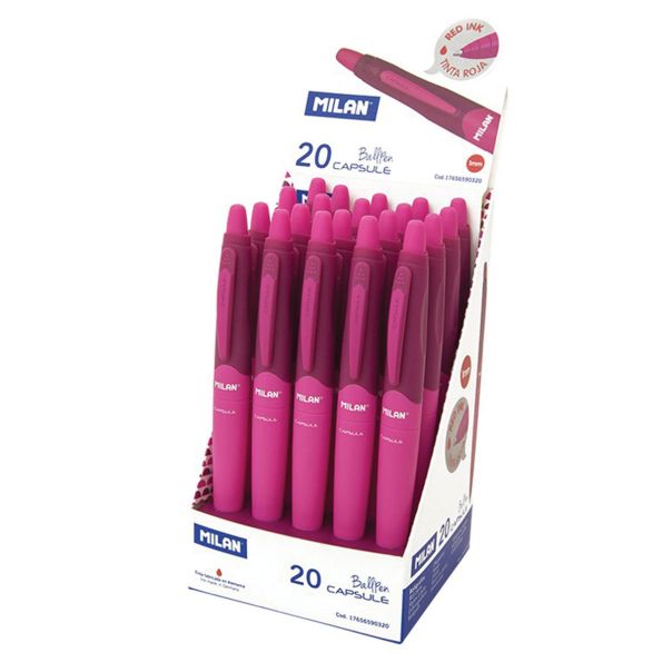 MILAN Hemijska olovka Capsule crvena 17656590320 - 77163