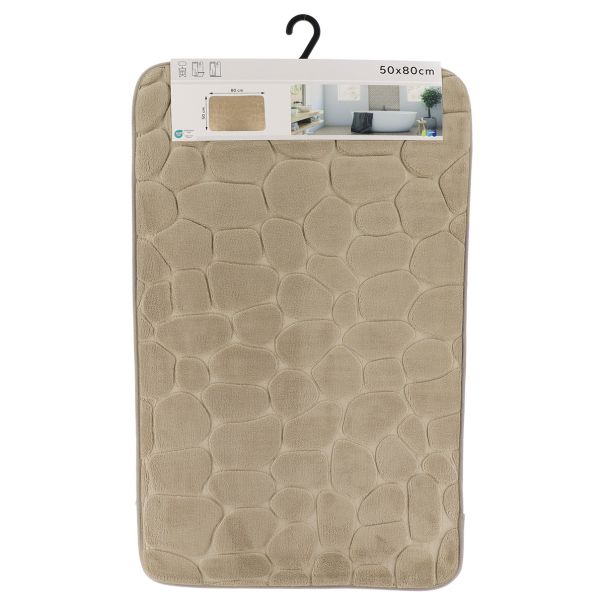 TENDANCE Prostirka za kupatilo 50x80cm Pebble, krem - 7718N165