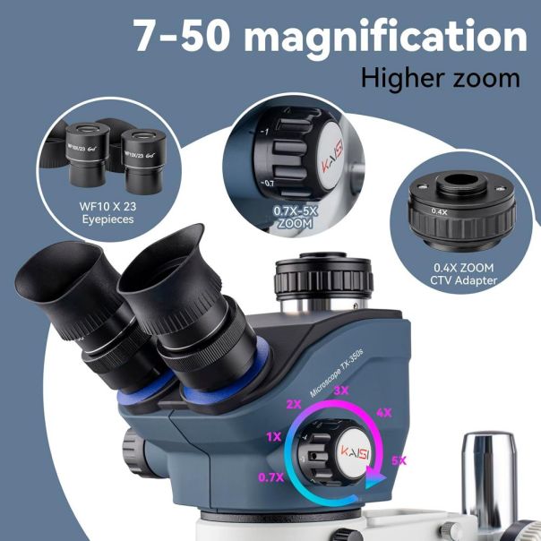 Mikroskop KAISI TX-350splus plavi - 222395