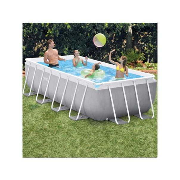 INTEX Bazen pvc 4m x 2m x 1m prism frame rectangular pool set - 26788NP