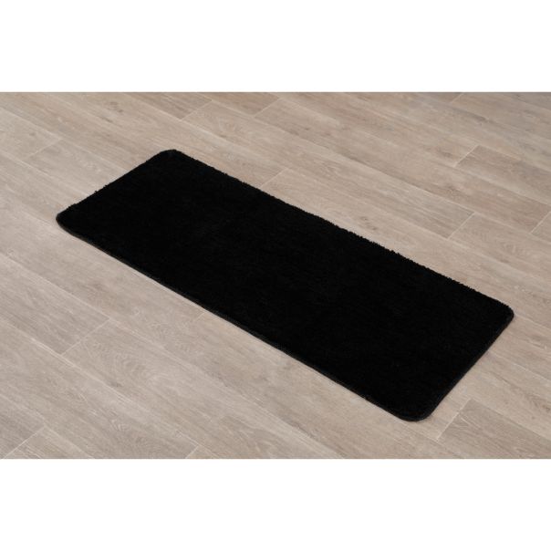 TENDANCE Tepih za kupatilo 50x120 cm mikrofiber crna - 7741103