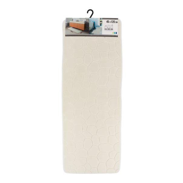 TENDANCE Prostirka za kupatilo 45x120cm Pebble, bela - 7743161