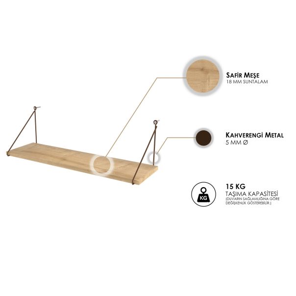 HANAH HOME Zidna polica Armoni, krem - 775DCM1610