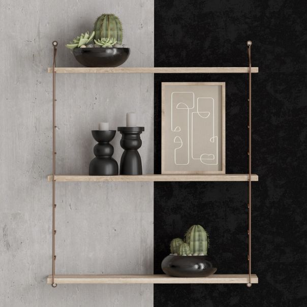 HANAH HOME Zidna polica Armoni 3, svetlobraon - 775DCM1687