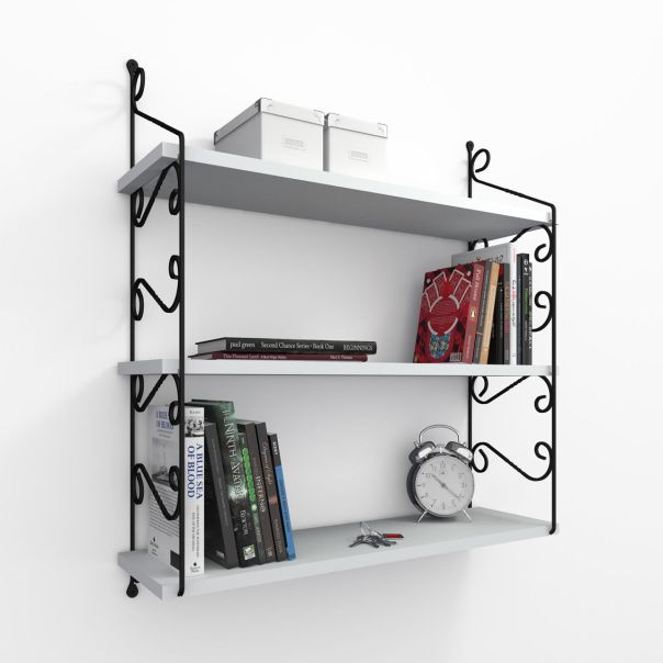 HANAH HOME Zidna polica Seramoni 3'lü, bela - 775DCM1698