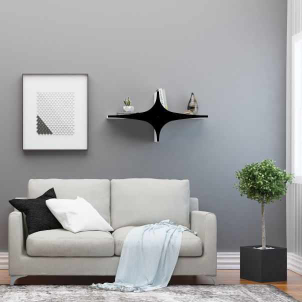 HANAH HOME Zidna polica Susen, crna - 775DCM1830