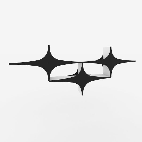 HANAH HOME Zidna polica Susen 3, crna - 775DCM1834