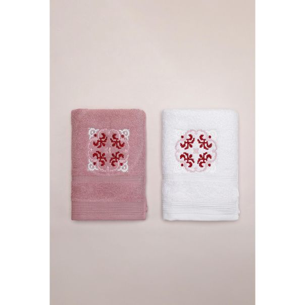 STEFAN Set peškira 50x100 cm Duet roze Etno - 776-roze.etno