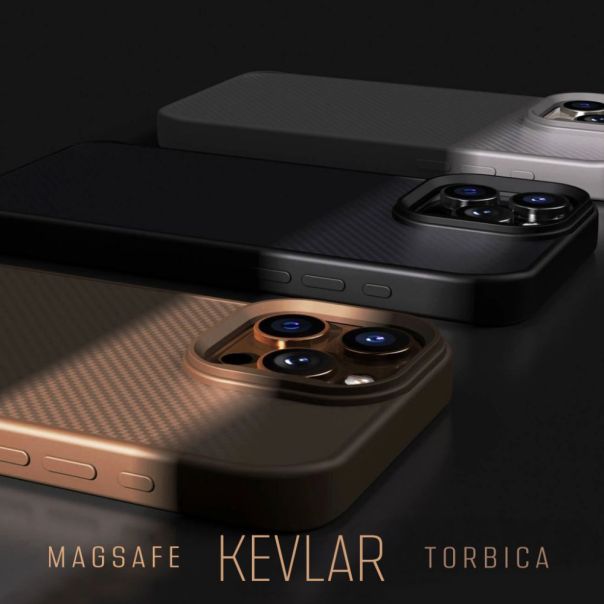 Torbica Magsafe Kevlar za iPhone 13 6.1 crna - 220701