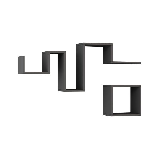 HANAH HOME Zidna polica Follow, antracit - 776HMS1706