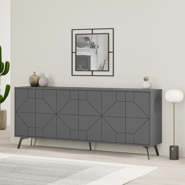 HANAH HOME Komoda Dune, antracit - 776HMS2508