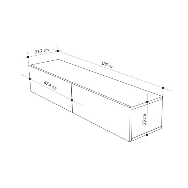 HANAH HOME TV komoda Francy 135, braon/bela - EP3056828
