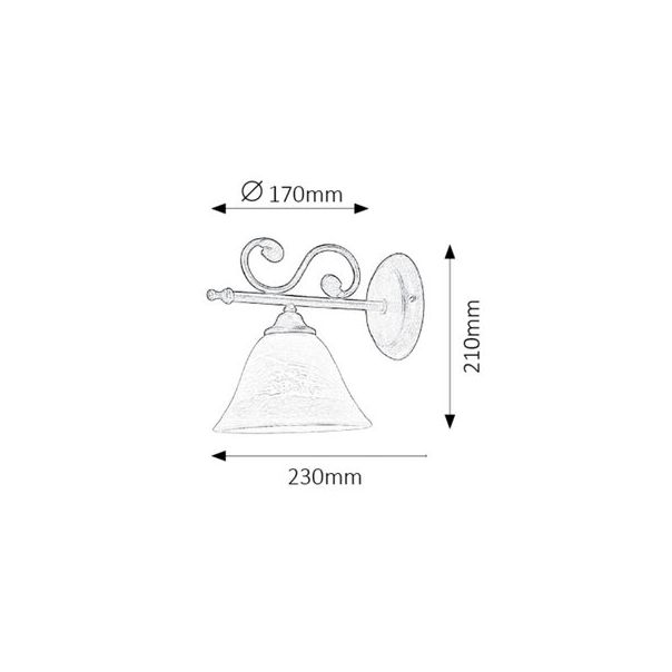 Rabalux Zidna lampa Dorothea E14 1x MAX 40W mat crno (7771) - 7771