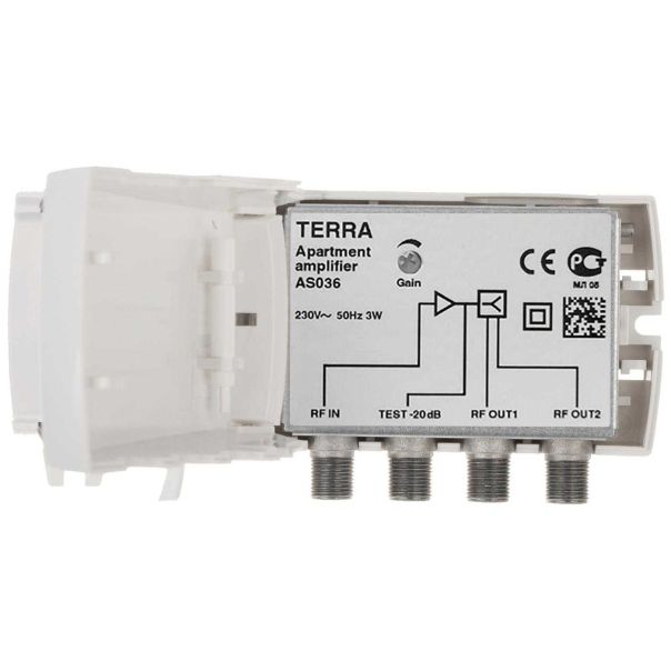 TERRA ELECTRONIC Pojačavač , dva izlaza, 23dB - AS036 - 14567