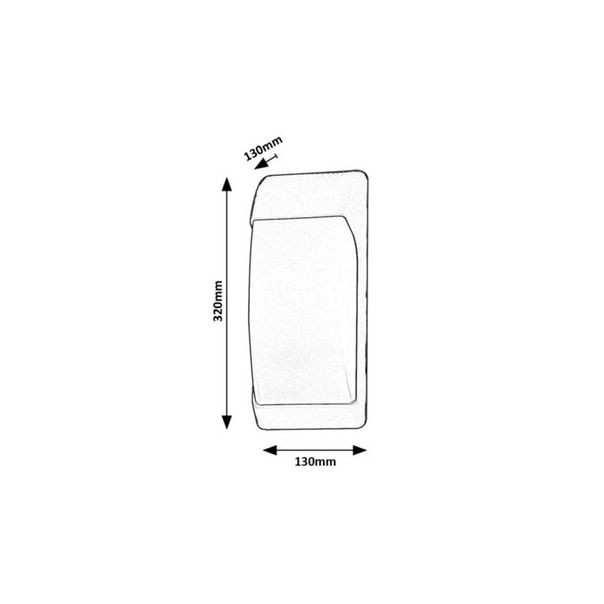 Rabalux Spoljna zidna rasveta Opole E27 1x MAX 12W mat crno (7796) - 7796