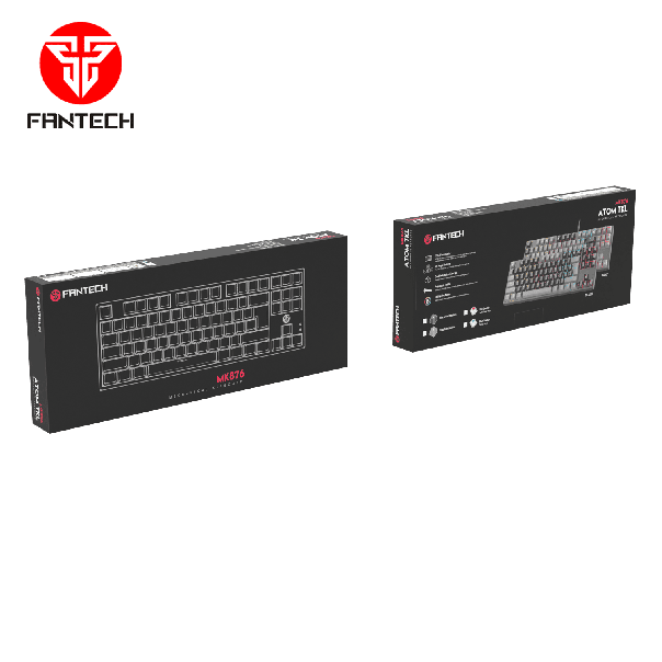 FANTECH Gejmerska mehanička tastatura MK876 ATOM TKL CRNA (CRVENI SWITCH) - 207878