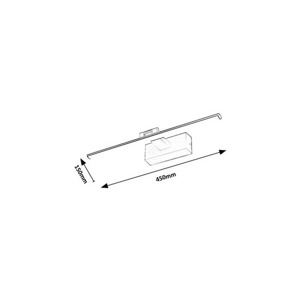 Rabalux Rasveta za slike Gaten LED 8W crna (78001) - 78001-1