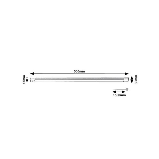 Rabalux T5&T8 svetiljke -strele Hanson LED 8W crna (78026) - 78026