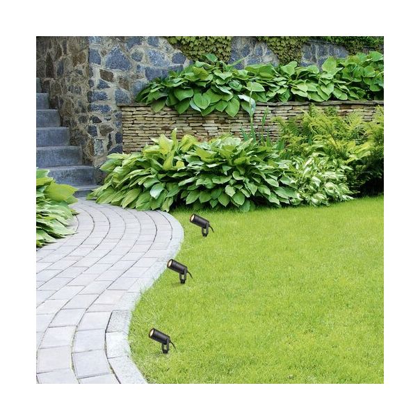 Rabalux Baštenske lampe Krobia GU10 1x MAX 4W crna (7814) - 7814-1