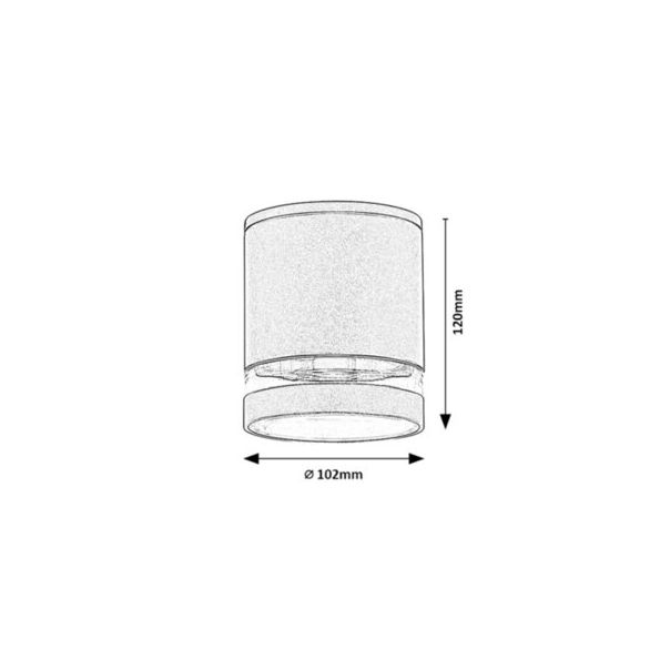Rabalux Spoljna plafonska rasveta Zombor GU10 1x MAX 35W antracit siva (7817) - 7817