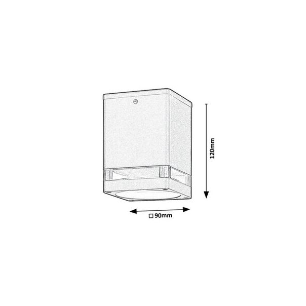 Rabalux Spoljna plafonska rasveta Zombor GU10 1x MAX 35W antracit siva (7818) - 7818