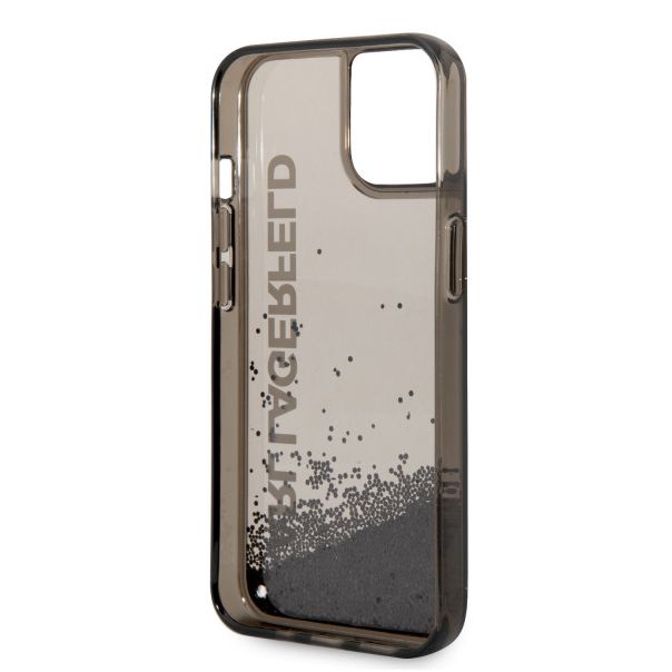 LICENSED KARL LAGERFELD Karl Lagerfeld Futrola za iPhone 14 LIQ. GLITTER ELONG BLACK - KLHCP14SLCKVK