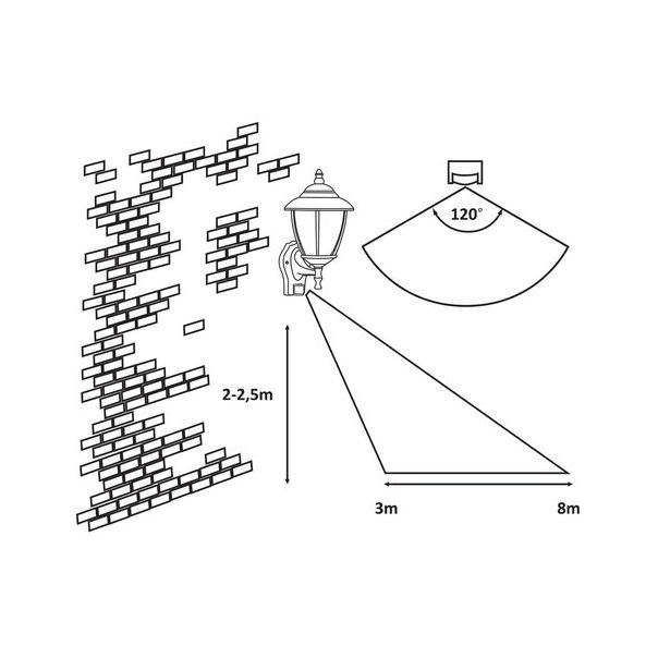 Rabalux Spoljna zidna rasveta Madrid E27 1x MAX 60W antično zlato (7836) - 7836
