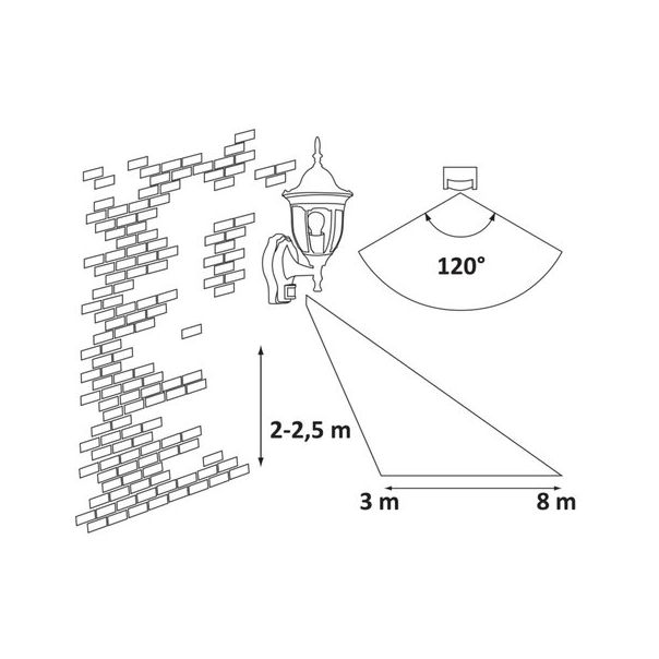 Rabalux Spoljna zidna rasveta Milano E27 1x MAX 60W mat crno (7837) - 7837