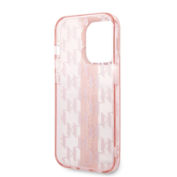 LICENSED KARL LAGERFELD Karl Lagerfeld Futrola za iPhone 14 Pro Max MONO VERTICAL STRIPE PINK - KLHCP14XHKLSPCP