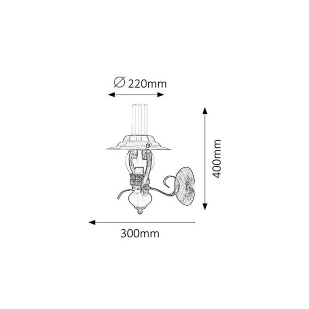 Rabalux Zidna lampa Enna E14 1x MAX 40W crna (7868) - 7868