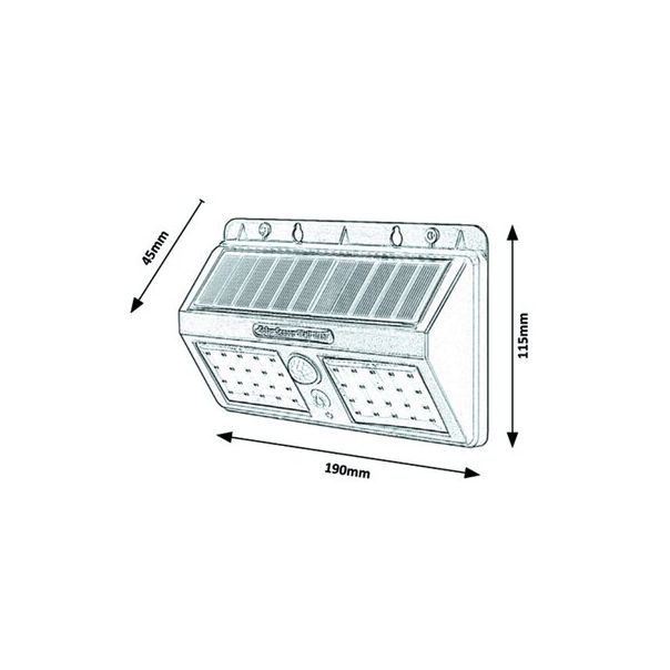 Rabalux Solarna rasveta Ostrava LED 24W crna (7881) - 7881