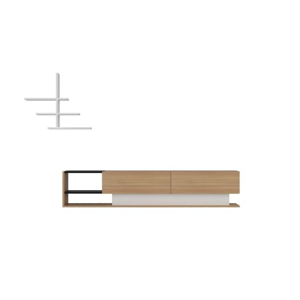 HANAH HOME TV komoda Liza, svetlobraon/bela - 788DEC3052